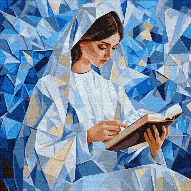 Painting by numbers - Quiet reading ©art_selena_ua