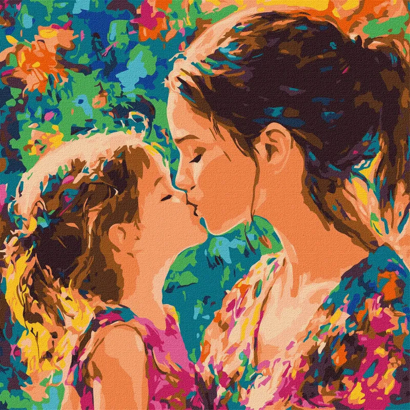 Painting by numbers - A mother's kiss ©art_selena_ua