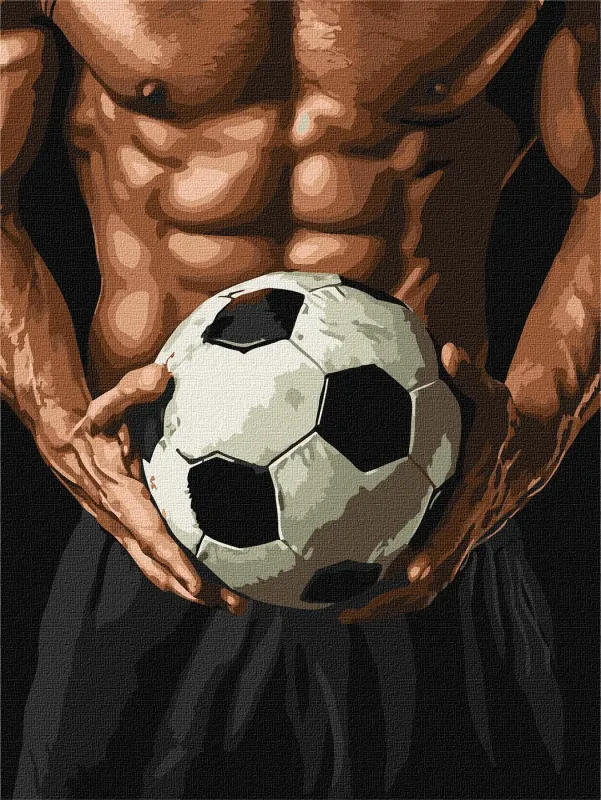 Malen nach Zahlen - Oberkörper eines Fußballers ©art_selena_ua