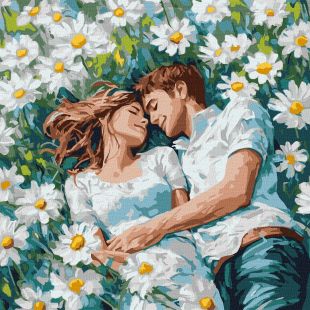 Malen nach Zahlen - Deine Umarmung zwischen den Blumen ©art_selena_ua