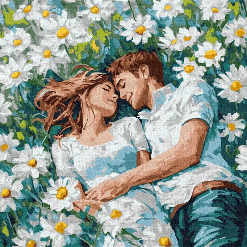 Malen nach Zahlen - Deine Umarmung zwischen den Blumen ©art_selena_ua