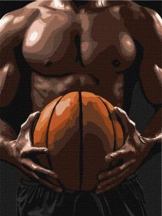 Malen nach Zahlen - Oberkörper eines Basketballspielers ©art_selena_ua