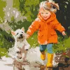 Malen nach Zahlen - Durch Pfützen laufen ©art_selena_ua
