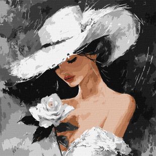 Malen nach Zahlen - Weiße Rose ©art_selena_ua