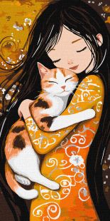 Malen nach Zahlen - Katze in den Armen ©art_selena_ua