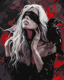 Malen nach Zahlen - Mädchen und Rabe ©art_selena_ua