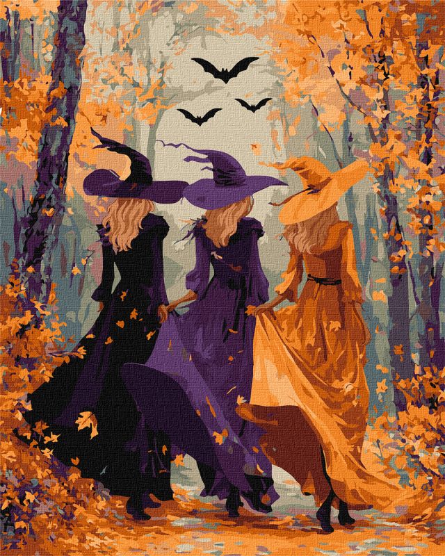 Malen nach Zahlen - Drei Hexen im Wald ©art_selena_ua