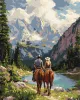 Painting by numbers - Couple of riders in the mountains ©art_selena_ua