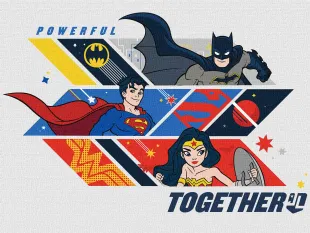 Malen nach Zahlen - Super Friends: Powerful together ©Warner Bros.