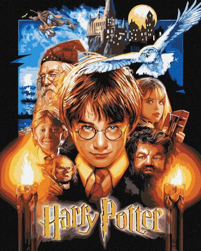 Painting by numbers - Harry Potter: Poster with metallic paints ©Warner Bros.