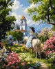 Malen nach Zahlen - Reiterin inmitten der Blumen ©art_selena_ua