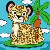 Malen nach Zahlen - Gepard