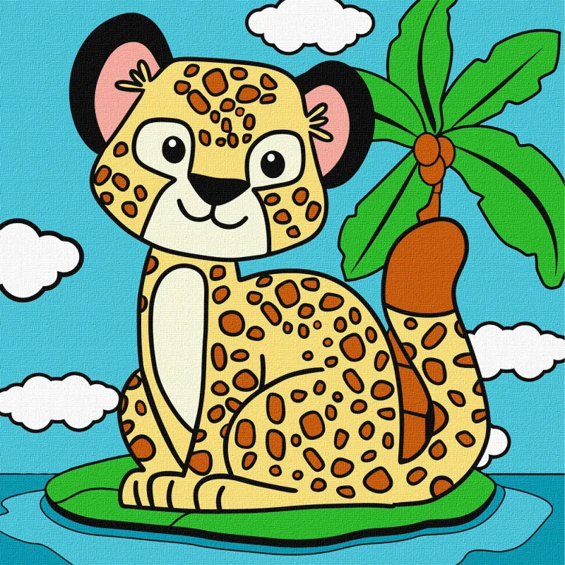 Malen nach Zahlen - Gepard
