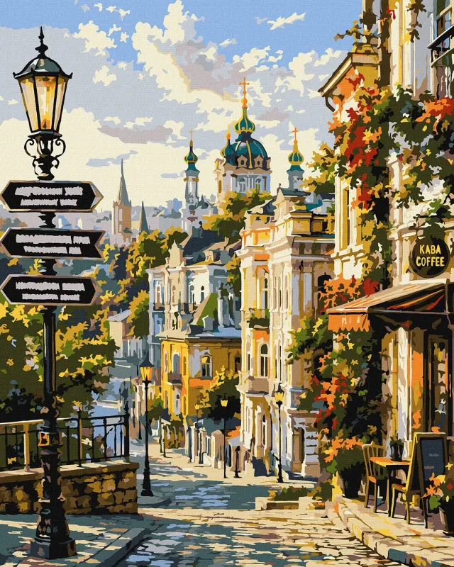 Malen nach Zahlen - Die gemütlichen Straßen von Kiew ©art_selena_ua
