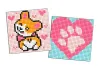 Diamond Painting auf einem Aufkleber - Corgi, Satz mit 2 Bildern