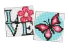 Diamond mosaic on a magnet - The graceful butterfly, set of 2 pcs