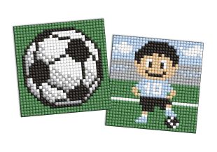 Diamond Painting auf einem Aufkleber - Sport. Fußball, Satz mit 2 Bildern