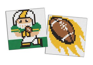 Diamond Painting auf einem Aufkleber - Sport. American Football, Satz mit 2 Bildern