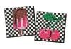 Diamond Painting auf einem Magnet - Kirschen und Eis, Satz mit 2 Bildern