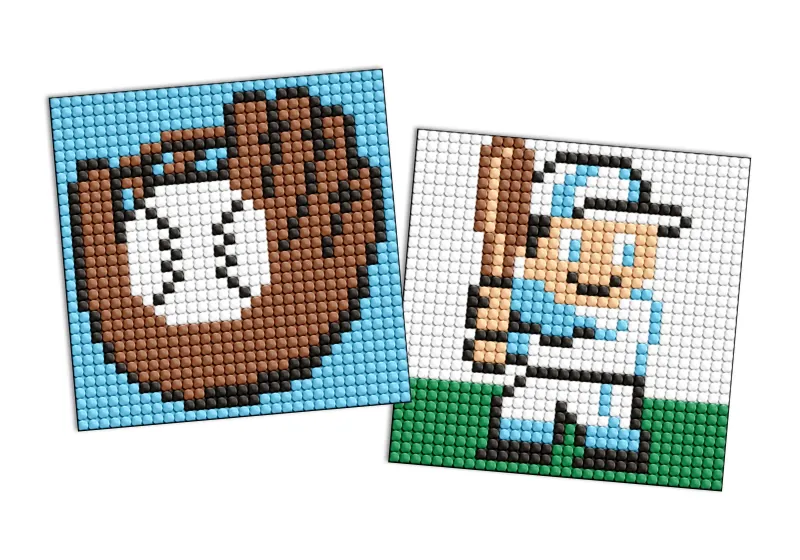 Diamond mosaic on a sticker - Sports. Baseball, set of 2 pcs