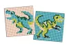 Diamond Painting auf einem Aufkleber - Jurassic period. Dinosaurier 4, Satz mit 2 Bildern