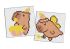 Diamond mosaic on a sticker - Capybara having fun, set of 2 pcs