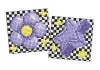 Diamond Painting auf einem Aufkleber - Lila Blume und Stern, Satz mit 2 Bildern