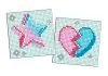 Diamond Painting auf einem Magnet - Stern und gebrochenes Herz, Satz mit 2 Bildern