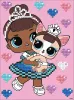 Diamond Painting mit teilweiser Füllung - LOL Surprise! Miss Baby With Miss Puppy