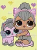 Diamond Painting mit teilweiser Füllung - LOL Surprise! Kitty Queen With Kitty Kitty