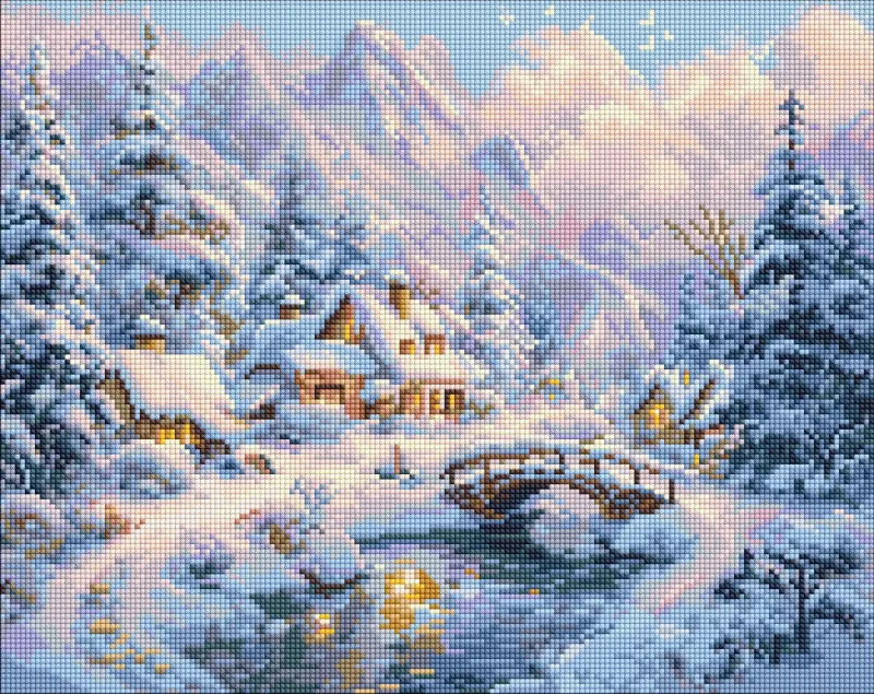 Diamond Painting - Winterlicher Trost in den Bergen ©art_selena_ua
