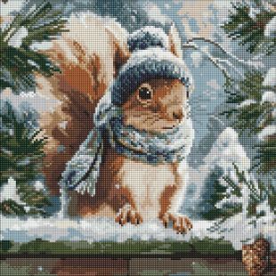 Diamond Painting - Wintereichhörnchen ©art_selena_ua