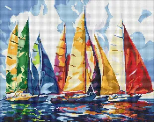 Diamond Painting - Eine farbenfrohe Regatta ©art_selena_ua