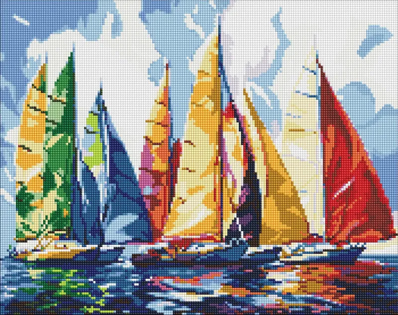 Diamond Painting - Eine farbenfrohe Regatta ©art_selena_ua