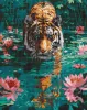Diamond Painting ohne Rahmen - Ein Tiger auf der Jagd ©art_selena_ua