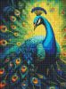 Diamond Painting ohne Rahmen - Anmutiger Pfau mit holografischen Strasssteinen (AB) ©art_selena_ua