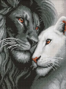 Diamond Painting - Verliebte Löwen ©art_selena_ua