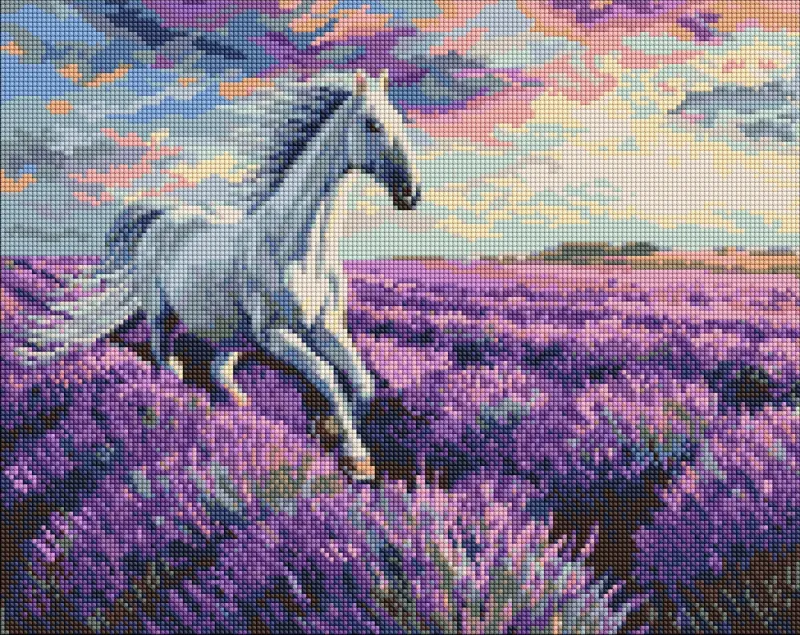 Diamond mosaic - In the lavender fields ©art_selena_ua