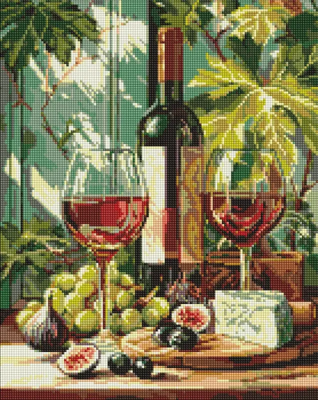 Diamond mosaic - Wine composition ©art_selena_ua