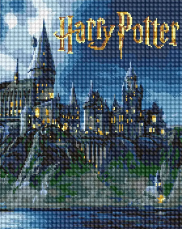 Diamond Painting - Harry Potter: Hogwarts bei Nacht ©Warner Bros.