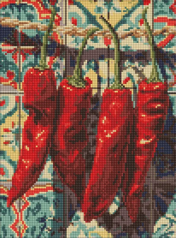 Diamond mosaic - Still life with pepper ©art_selena_ua