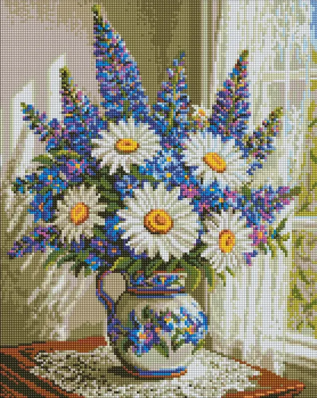 Diamond Painting - Kamille und Lupinen ©art_selena_ua