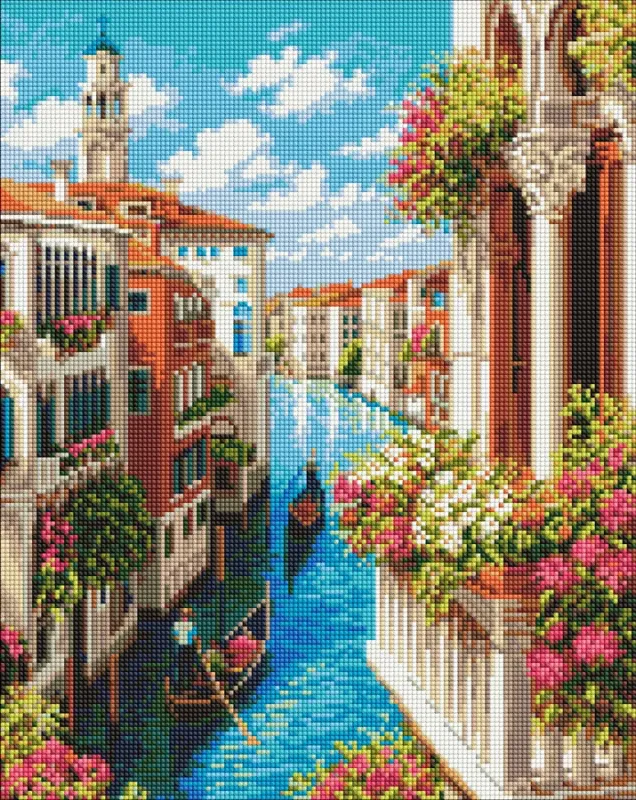 Diamond mosaic - Balcony over the canal ©art_selena_ua