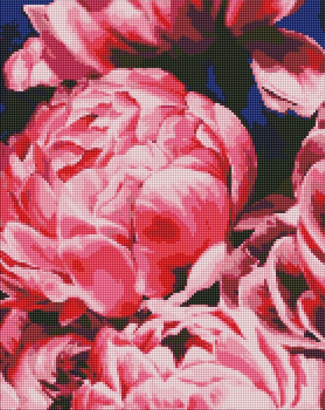 Diamond Painting - Samtige Pfingstrosen