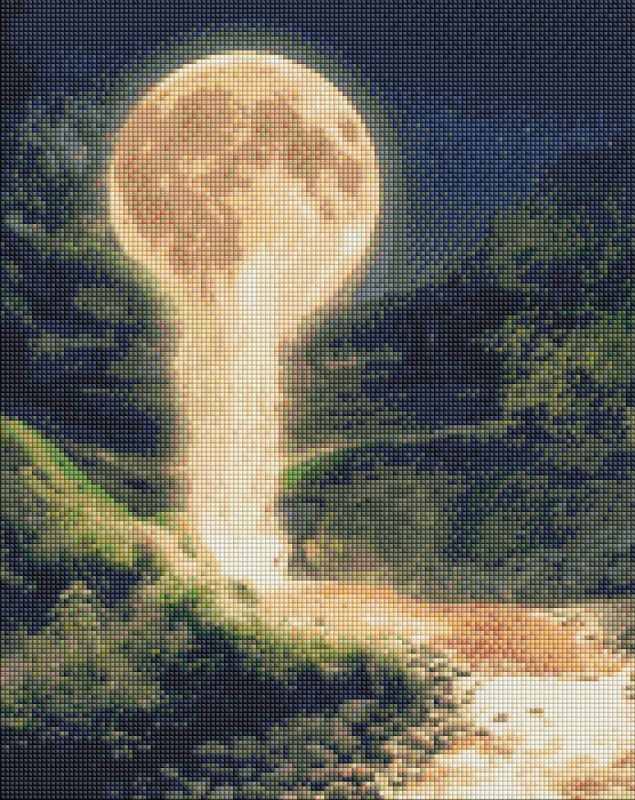 Diamond Painting - Mond-Wasserfall