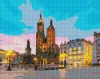 Diamond mosaic - Evening Krakow