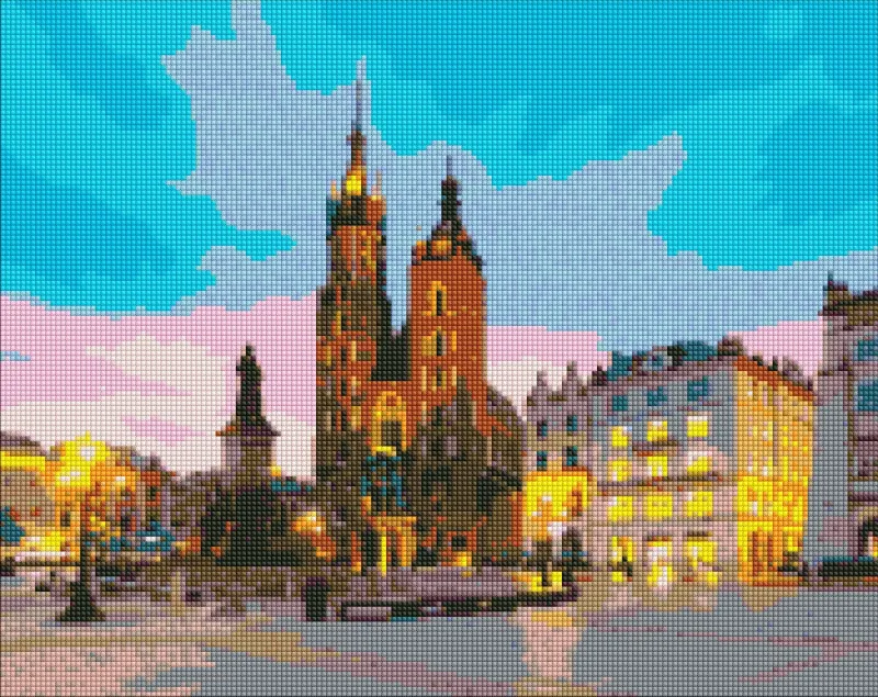 Diamond mosaic - Evening Krakow