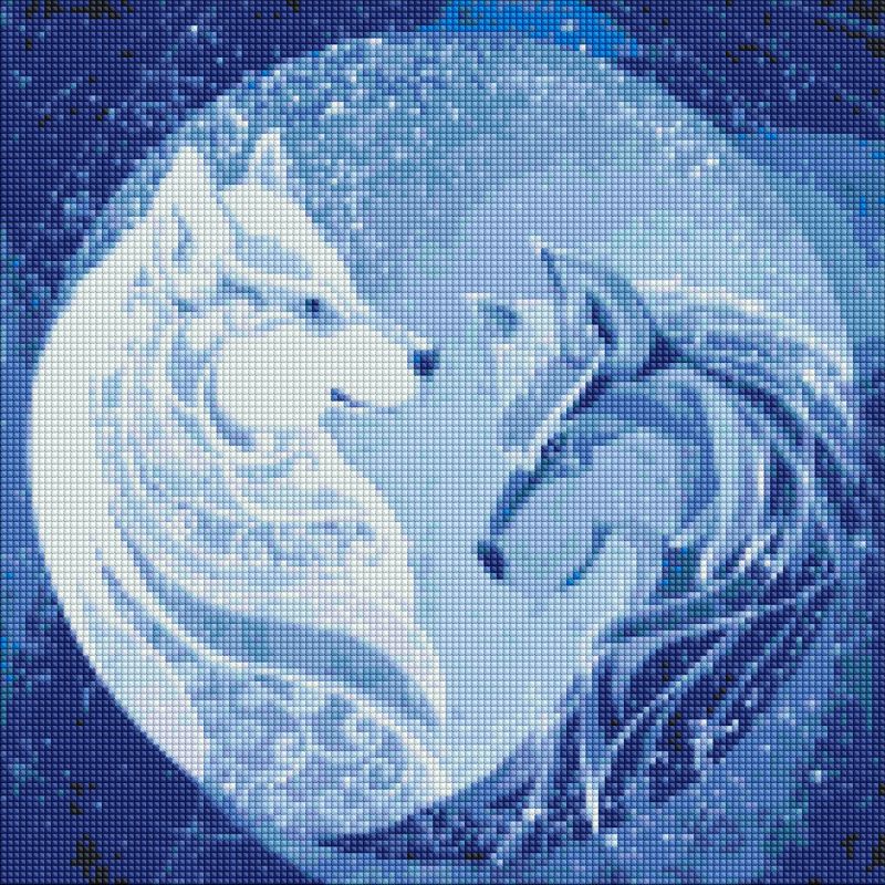 Diamond Painting - Konstellation der Wölfe