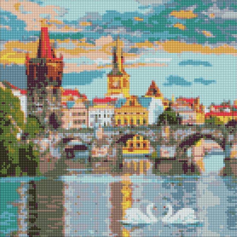 Diamond mosaic - Evening Prague