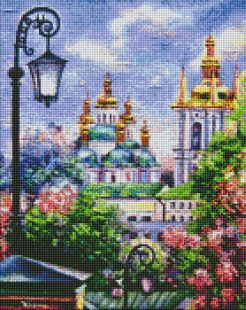 Diamond Painting - Kiew mit goldenen Kuppeln im Frühling ©Kateryna Lisova